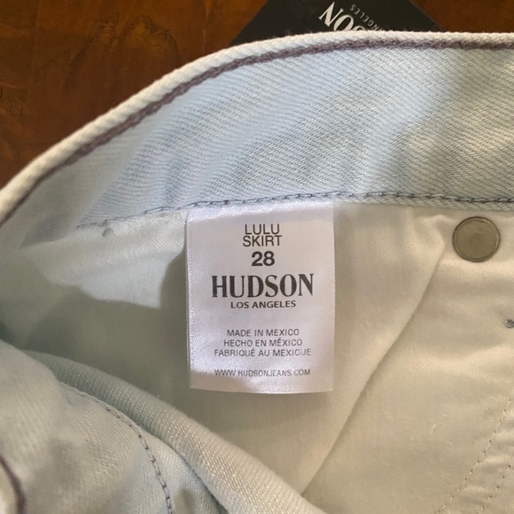 HUDSON LULU Light Wash Raw Hem Distressed Skirt 28 - Picture 3 of 6